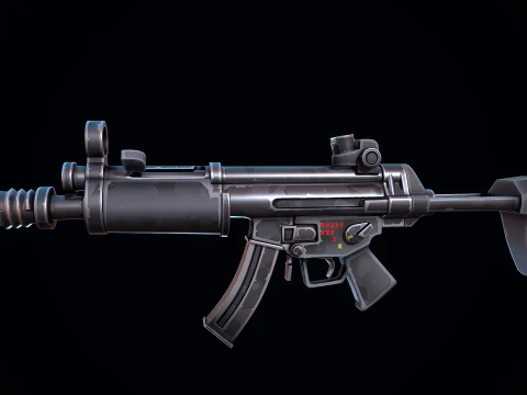 Stylized HK MP5 3D Model