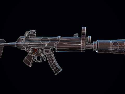 Gestileerde HK MP5 3D Model