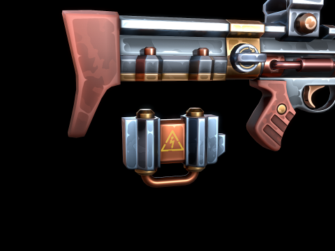 Stilisiertes Science-Fiction-Gewehr 3D Modell