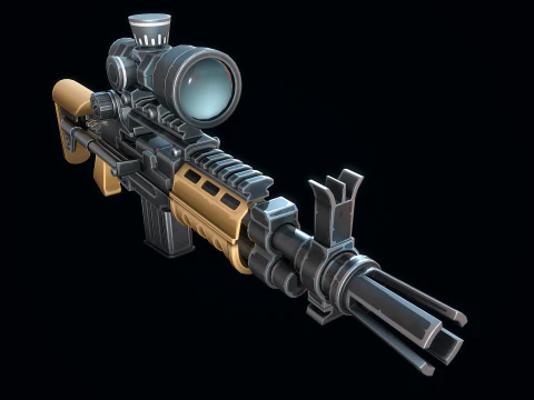 Fucile M14 stilizzato Modello 3D