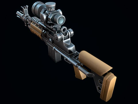 Fucile M14 stilizzato Modello 3D