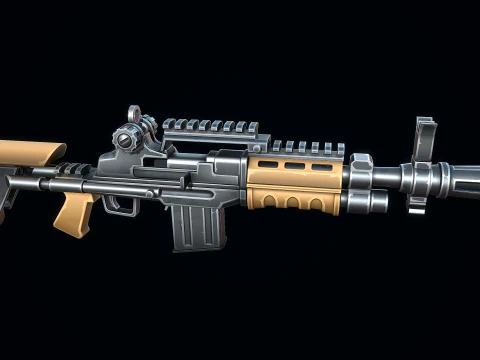 Fucile M14 stilizzato Modello 3D