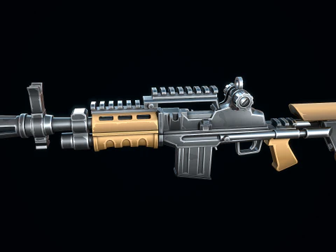 Fucile M14 stilizzato Modello 3D