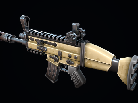 Stylizowany FN SCAR Model 3D