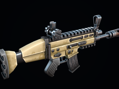 Stylizowany FN SCAR Model 3D