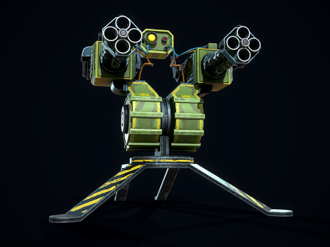 Stylizowana wieżyczka strażnicza Model 3D