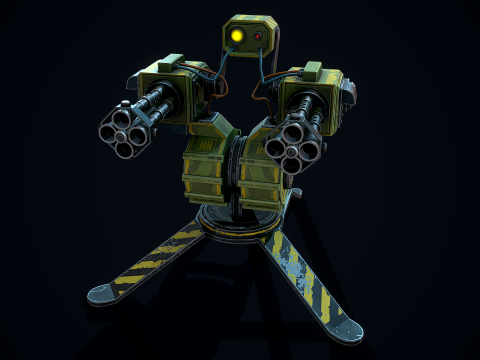 Stylizowana wieżyczka strażnicza Model 3D