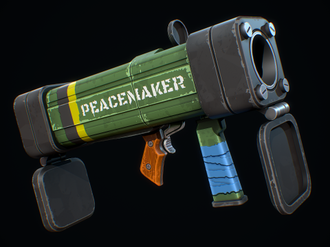 Gestileerde raketwerper 3D Model