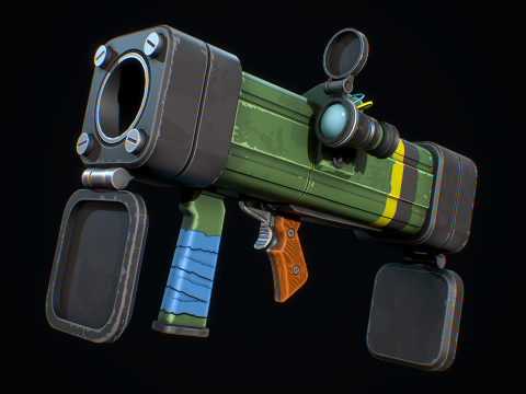 Gestileerde raketwerper 3D Model