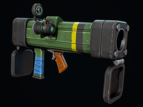 Gestileerde raketwerper 3D Model