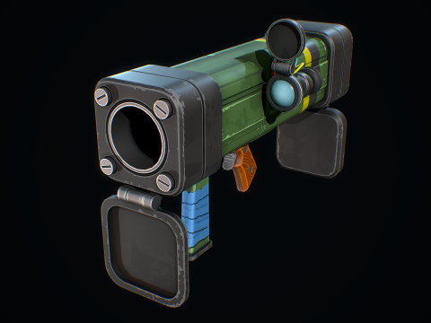 Gestileerde raketwerper 3D Model