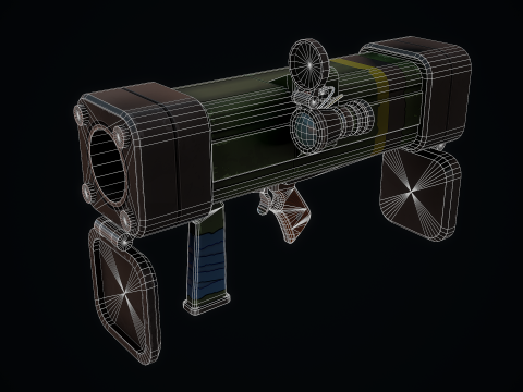 Gestileerde raketwerper 3D Model