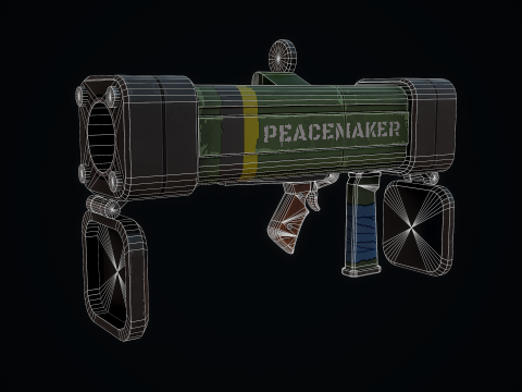 Gestileerde raketwerper 3D Model