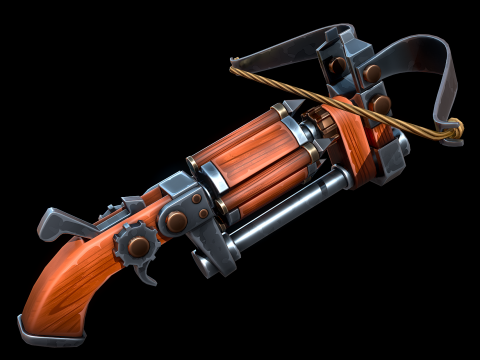 Arbalète à tambour stylisée Modèle 3D