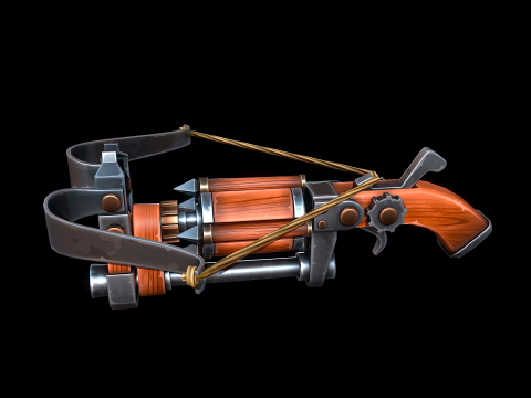 Balestra a tamburo stilizzata Modello 3D