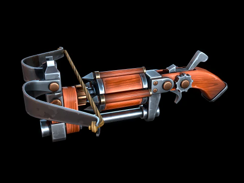 様式化されたドラムクロスボウ 3Dモデル