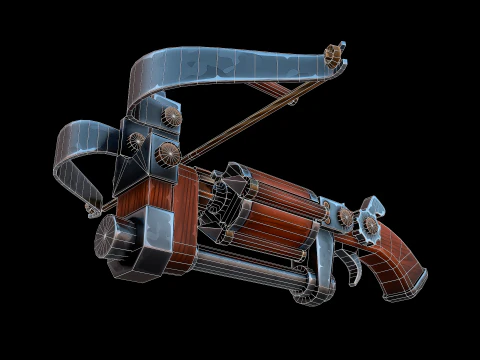 様式化されたドラムクロスボウ 3Dモデル