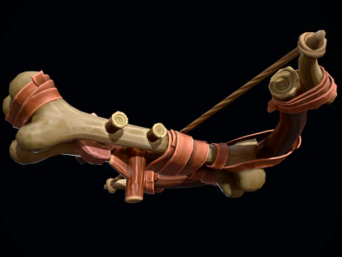 Stylized Primitive Crossbow 3D Model