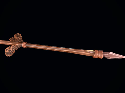 Stylized Primitive Crossbow 3D Model