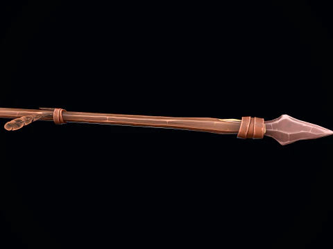 Stylized Primitive Crossbow 3D Model