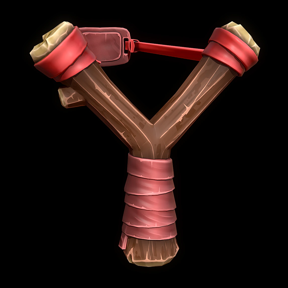 Stylized Slingshot 3D Model .c4d .max .obj .3ds .fbx .stl .blend