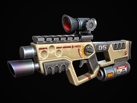 Laser SMG estilizado Modelo 3D