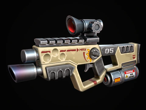 Stylized Laser SMG 3D Model