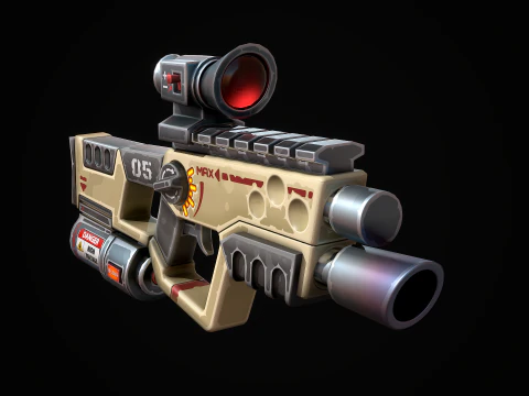 Stylized Laser SMG 3D Model