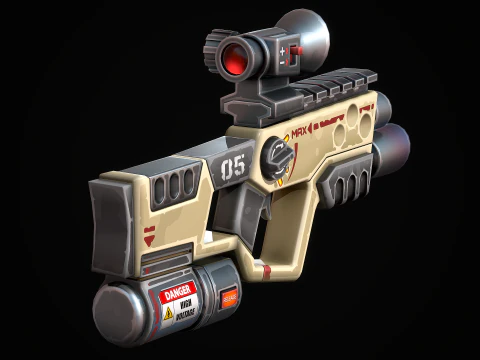 Stylized Laser SMG 3D Model