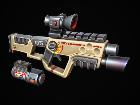 Laser SMG estilizado Modelo 3D