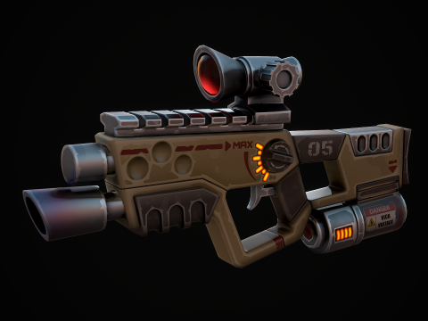 Laser SMG estilizado Modelo 3D