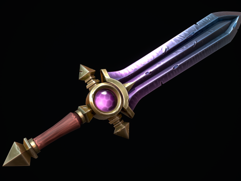 Gestileerd heldenzwaard 3D Model