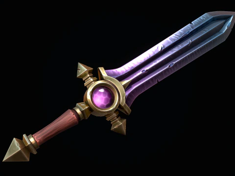 Stylized Hero Sword 3D Model