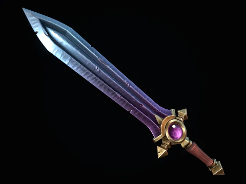 Stylized Hero Sword 3D Model