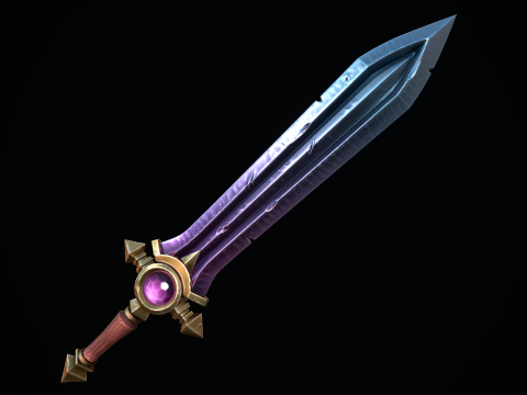 Gestileerd heldenzwaard 3D Model