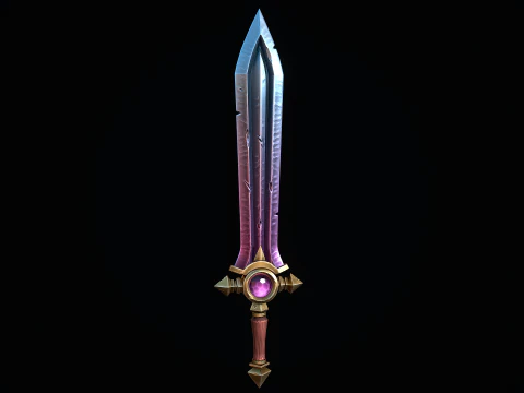 Stylized Hero Sword 3D Model