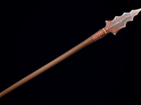 Stylized Stone Spear 3D Model