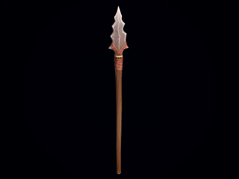 Stylized Stone Spear 3D Model