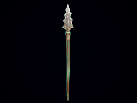 Lanza de piedra estilizada Modelo 3D