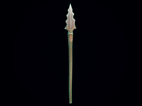 Stylized Stone Spear 3D Model