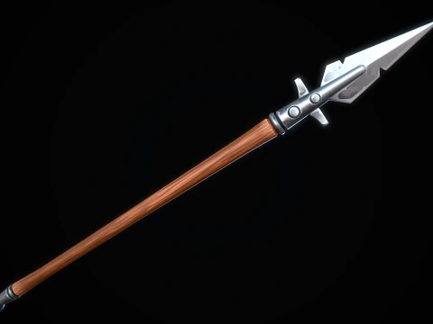 Stylized Medieval Spear 3D Model