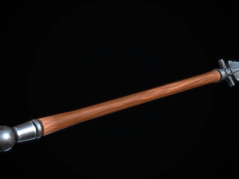Stylized Medieval Spear 3D Model