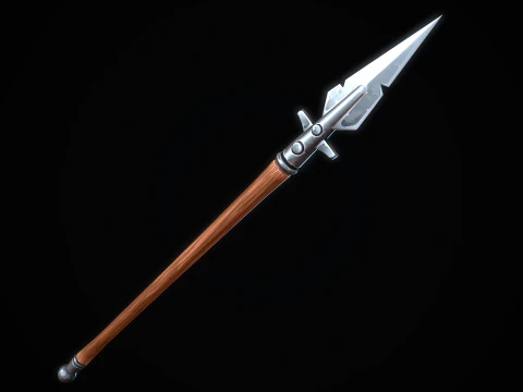 Stylized Medieval Spear 3D Model
