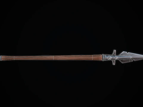 Stylized Medieval Spear 3D Model