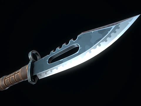 Stylized Military Knife 3D Model