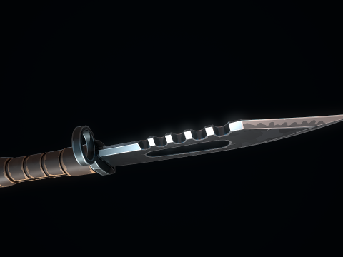 Стилізований військовий ніж 3D Модель