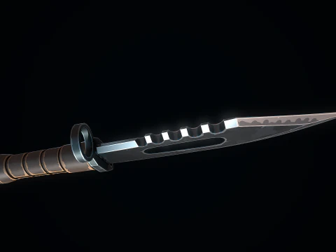 Stylized Military Knife 3D Model