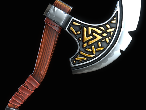 Stylizowany topór Model 3D