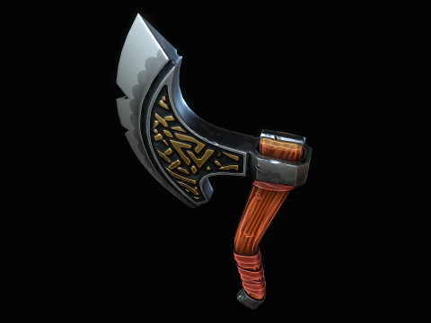 Stylized Axe 3D Model