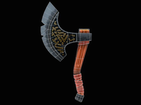 Stylized Axe 3D Model